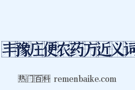 丰豫庄便农药方近义词是什么意思的图片